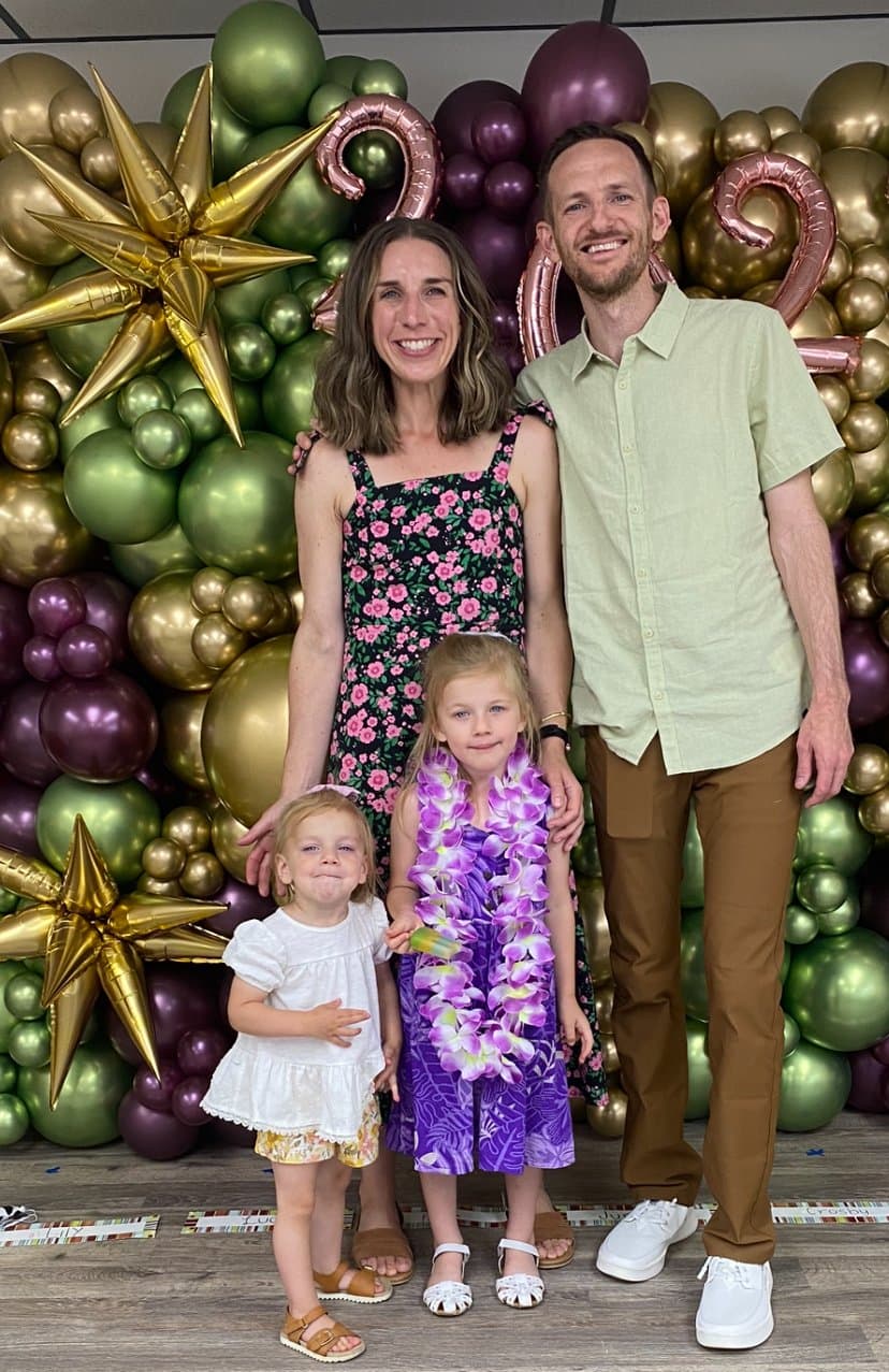 Ryan Fox with his family